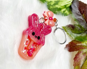 Cute Octopus Sullivan Bunny Cup Resin Shaker Keychain Charm