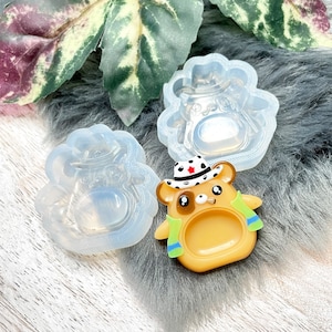 Cowboy Silicone Mold for Keychains Translucent Silicone UV & Epoxy Resin Belly Shaker Mold