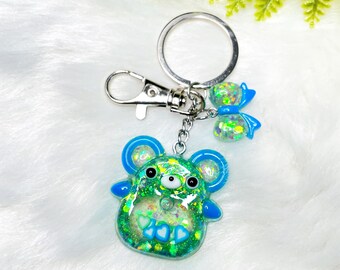Cute Bear Shaker Resin Keychain Charm