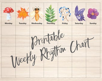 Printable Weekly Rhythm Chart PDF Customizable