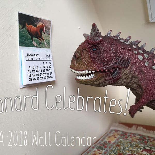 Leonard feiert! 2018 Dinosaurier Puppenhaus Wandkalender