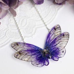 Fairy Wing Necklace - Cicada Butterfly Pendant - Purple Dream - Fairy Gift - Fairycore - Fairy Kei - Valentines Gift - Renaissance Fair