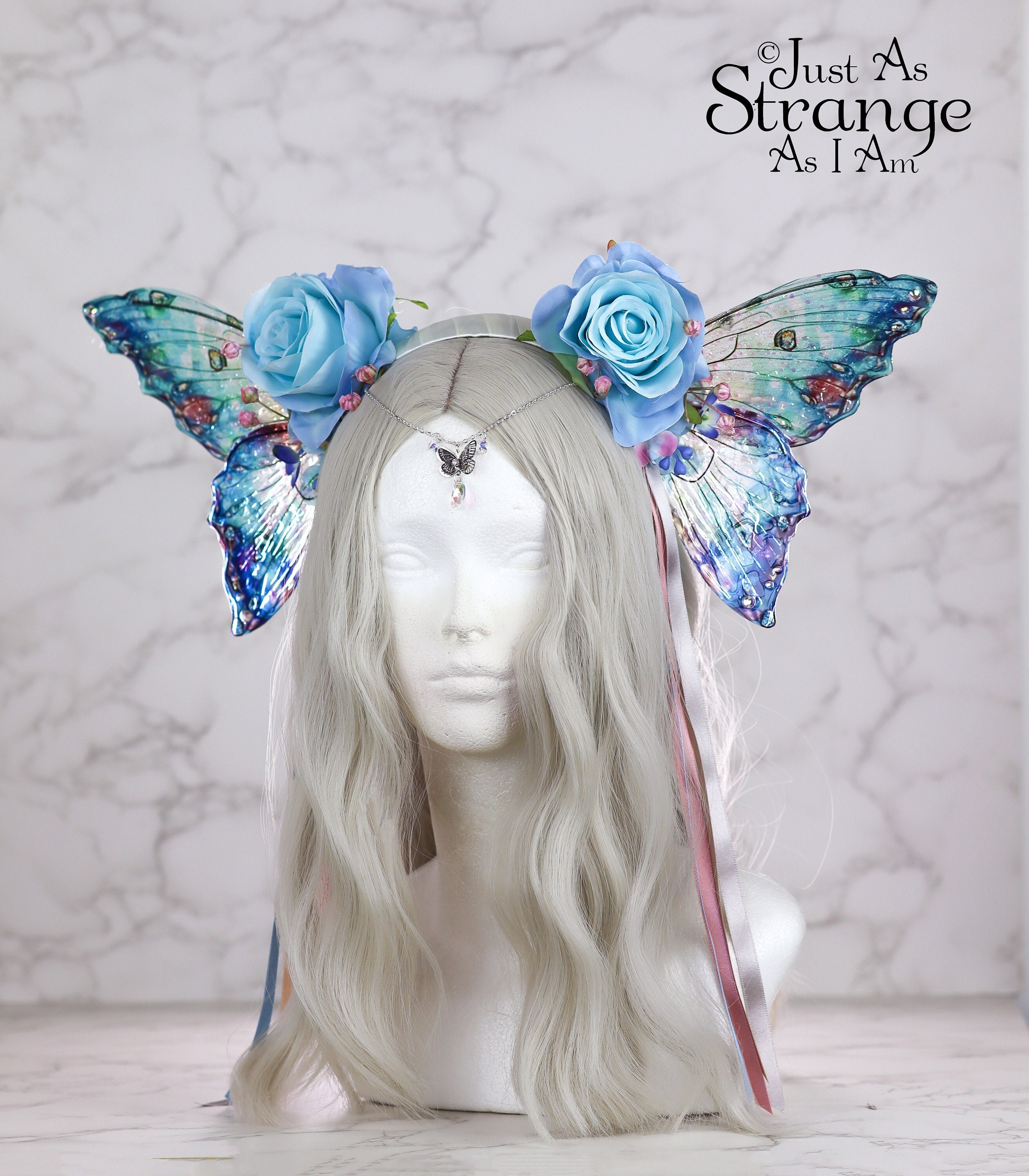 Fairy Wing Butterfly Flower Crown - Festival Headpiece
