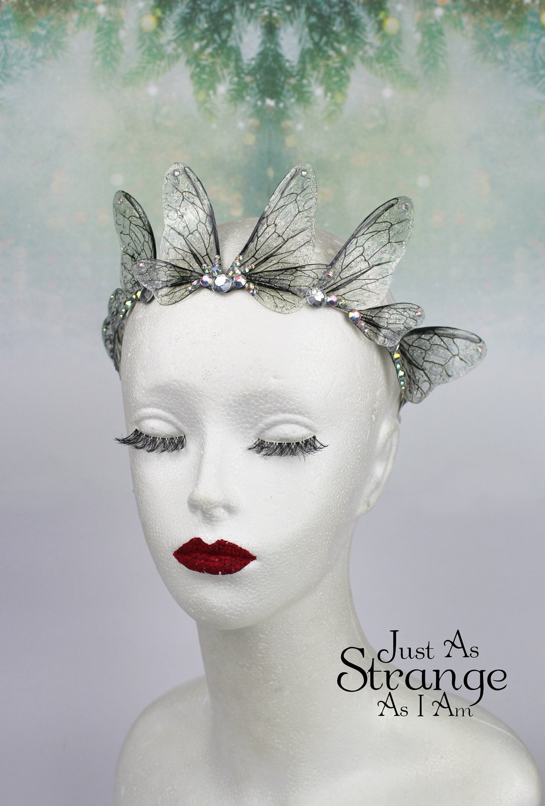 Fairy Crown Diadem Silver Bee Fairy Wing Cicada Tiara Fairy Etsy