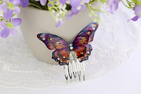 Fairy Wing Hair Comb - Fairy Butterfly Hairpiece - Fantasy  display picture 1