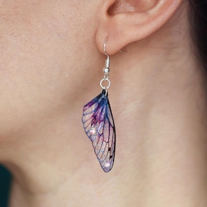 Choose Colour - Tiny Fairy Wing Earrings - Butterfly Cicada Earrings - Fairycore - Fairy Kei - Mori Kei - Pastel Goth - Renaissance Fair image 12