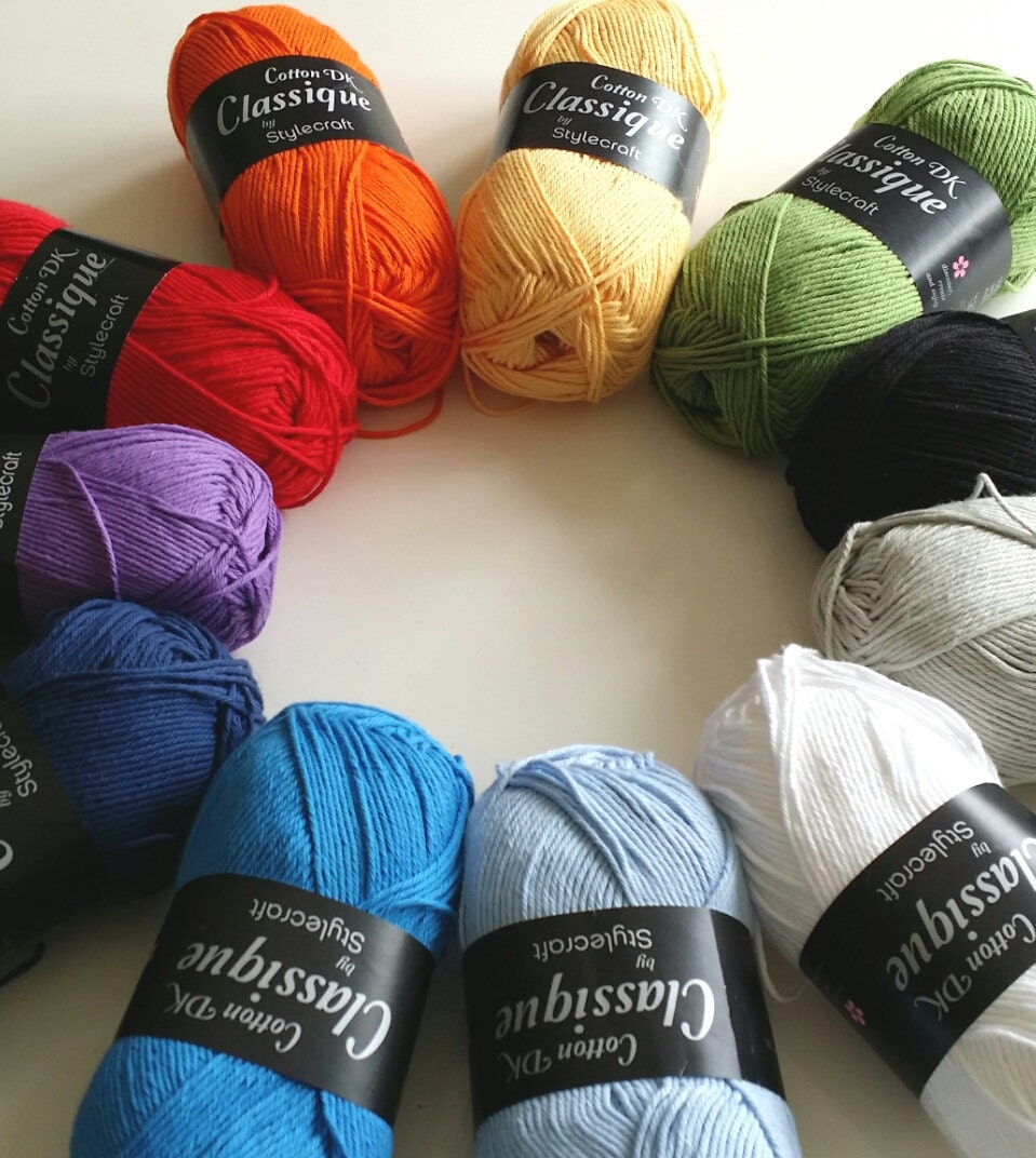 Stylecraft Classique 100 Cotton DK Yarn 100g SALE Etsy UK