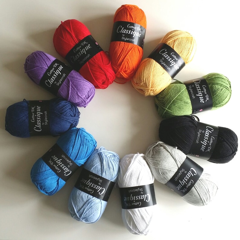 Stylecraft Classique 100 Cotton DK Yarn 100g SALE Etsy UK