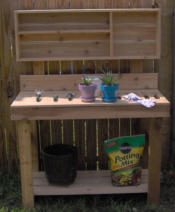 Brand New 5 Foot Ultimate Cedar Potting Bench Free Shipping Etsy