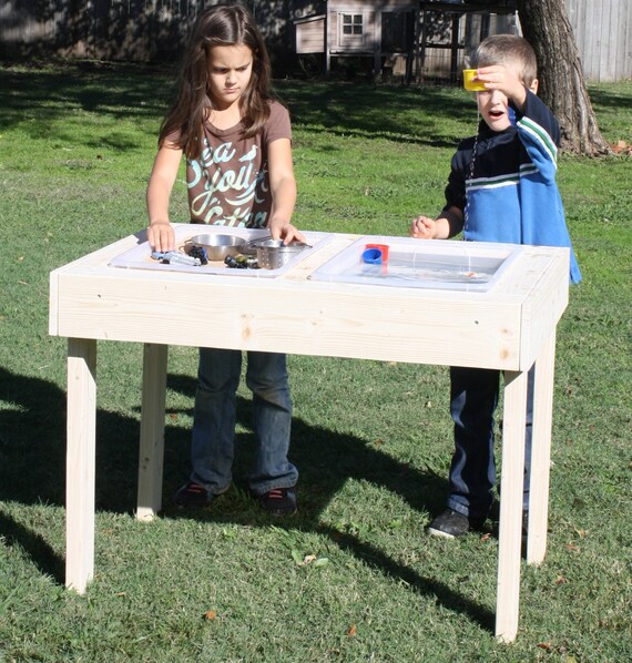 wooden sand and water play table
