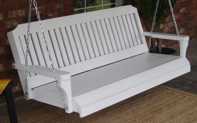 Brand New 4 Foot Painted Traditional Style White Porch Swing Etsy