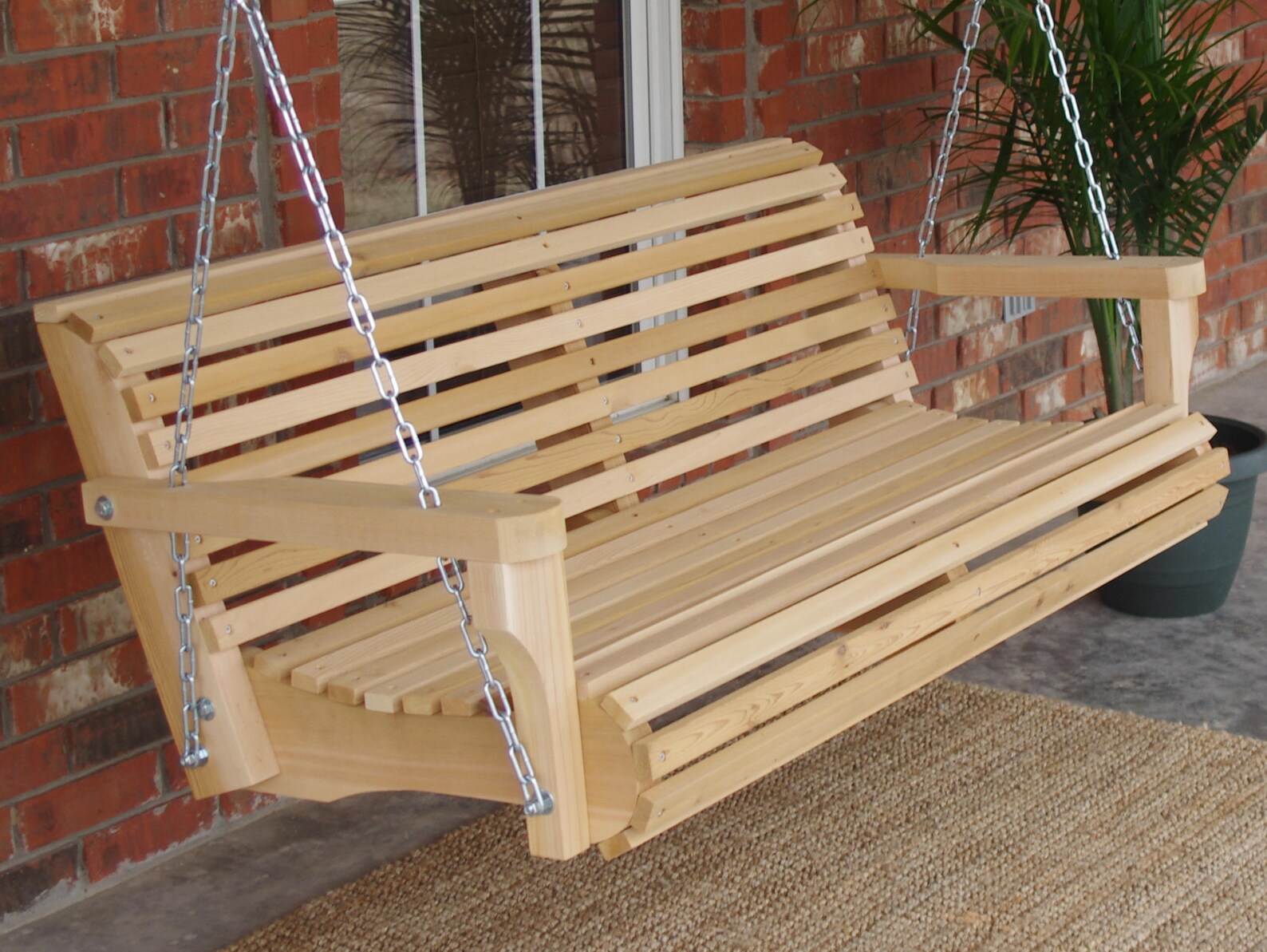 Brand New 6 Foot Cedar Wood Contoured Classic Porch Swing with Etsy