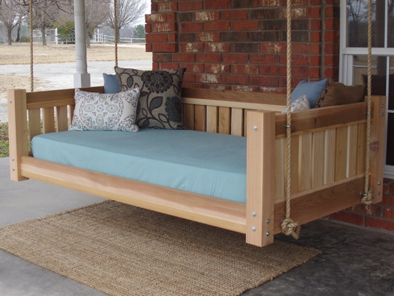 Brand New Cedar Daybed Swing in Victorian Style, King Size