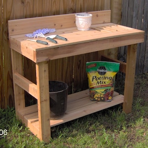 Brand New 4 Foot Deluxe Cedar Potting Bench - Free Shipping