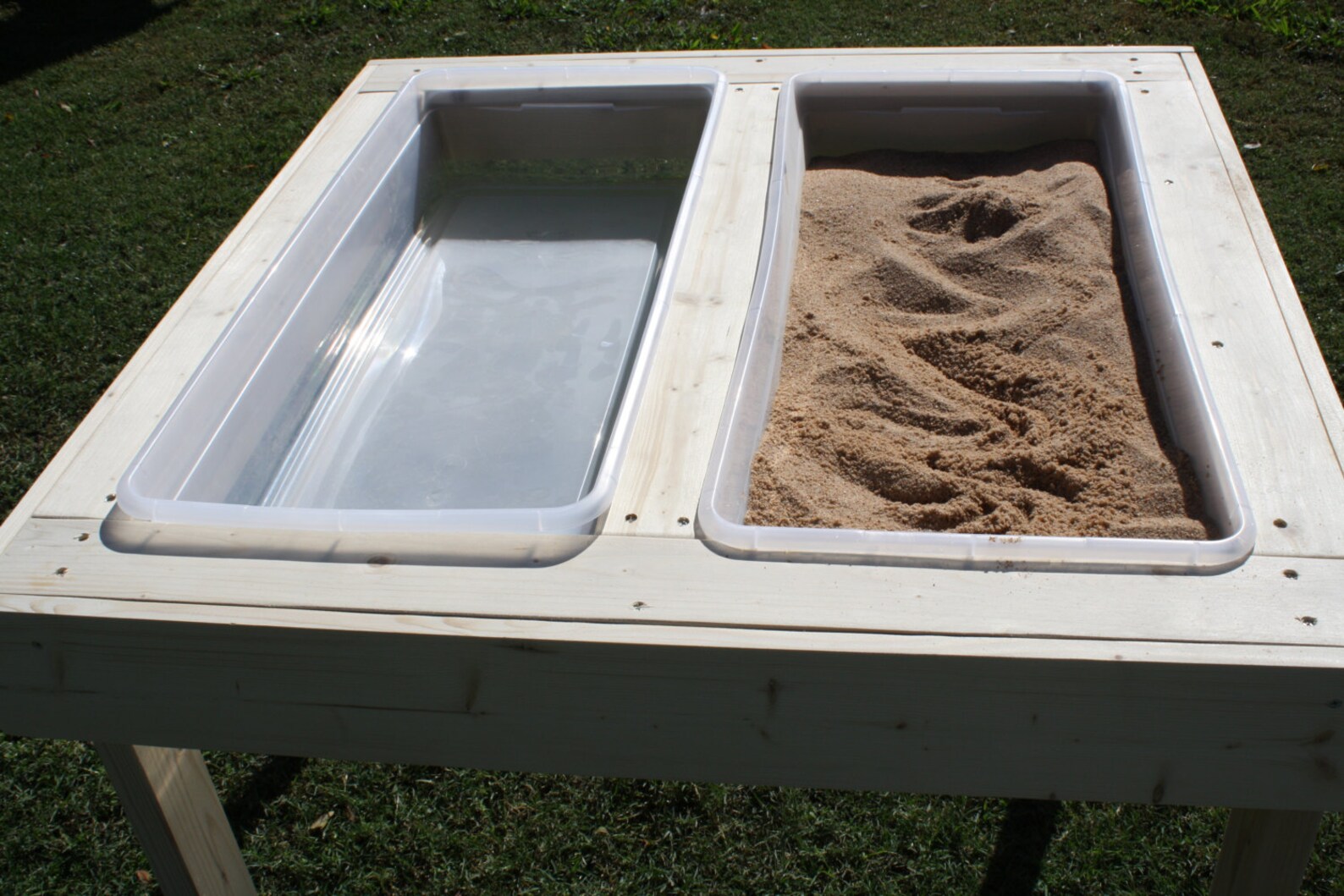 Brand New Child's Wooden Sand Box And Water Sensory Play Etsy