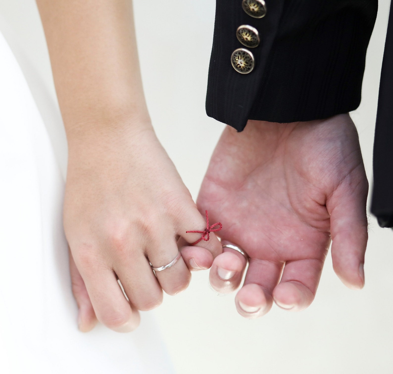 Red String of Fate Simple Ring Band Ribbon Ring Allergy Etsy