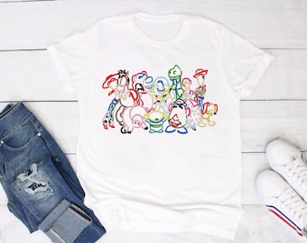 Toy Story Sketch Embroidered Sweater