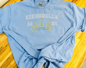 Disney Cinderella embroidered Shirts, Disney embroidered sweatshirt, Disney Princess sweatshirt, Womens Disney pullover