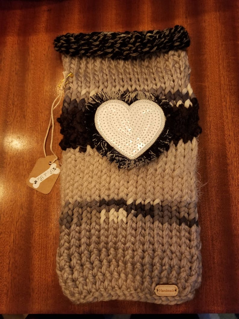 Black and Gray Pet Sweater