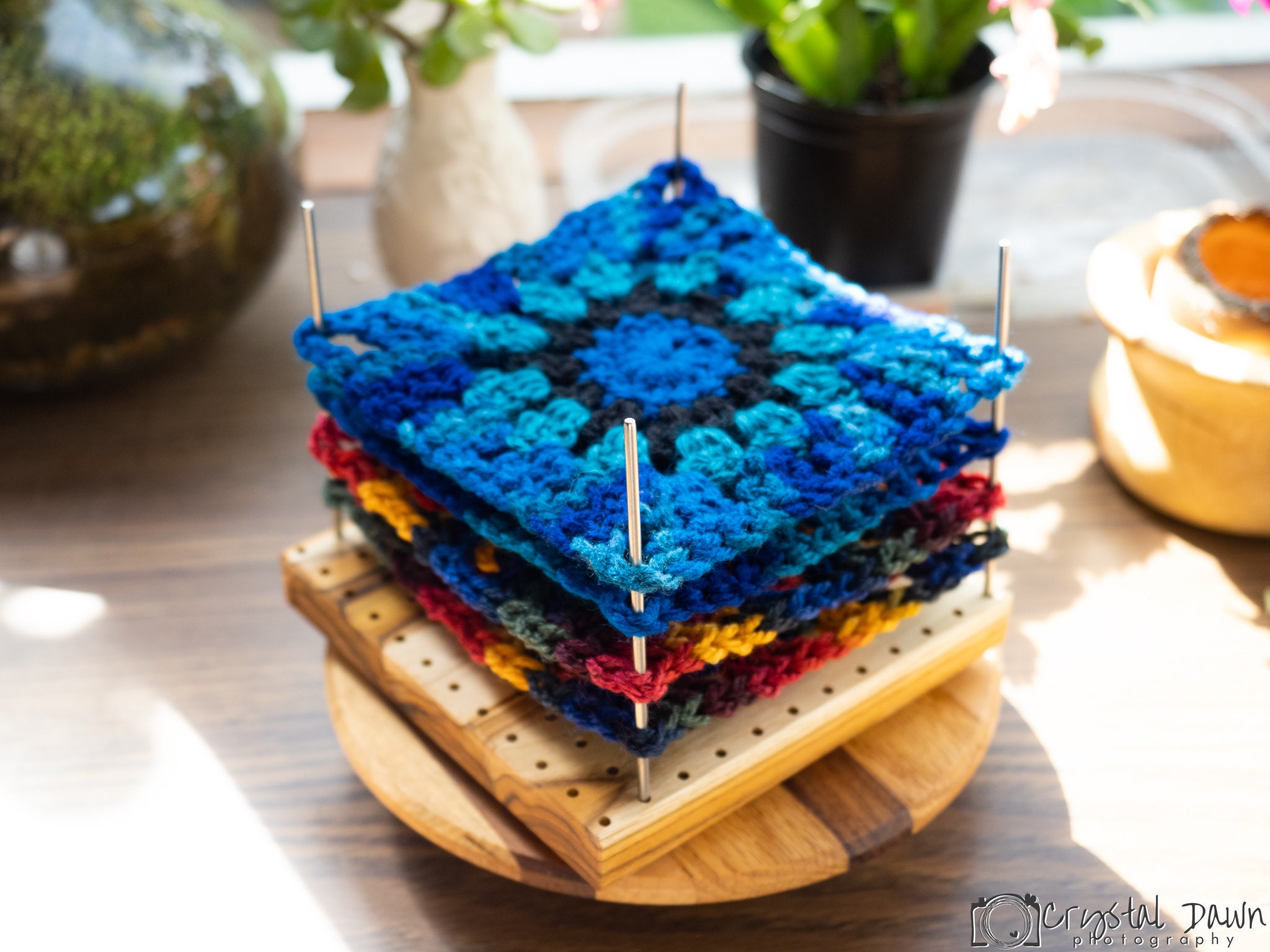 4 Pack Crochet/knitting Blocking Pin Stabiliser Squares Blocking