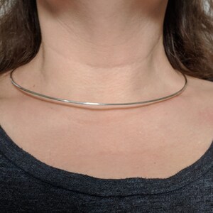 Sterling Silver Day Collar, Discreet Day Collar, 925 Sterling Sliver Choker