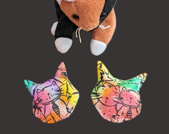 Catnip Toy Set of 2 Rainbow Tie Dye