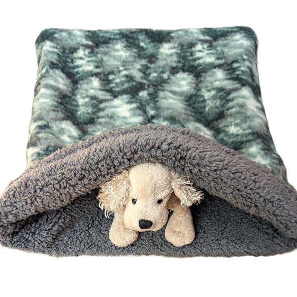 Saco de dormir para perros, saco de felpa suave y acogedor, regalos para mascotas, hecho en EE. UU.