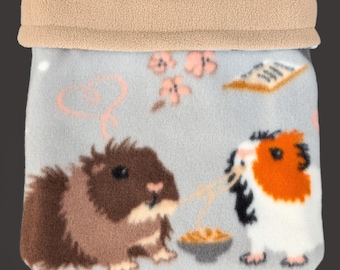 Guinea Pig Fleece Snuggle Sack, Hedgehog Bed 12 Inches Long