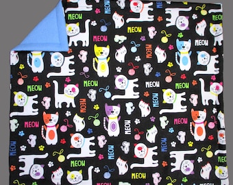 Catnip Mat Whimsical Cats Cotton Fleece