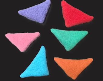 Catnip Toys Triangle Fleece Cat Toy Set