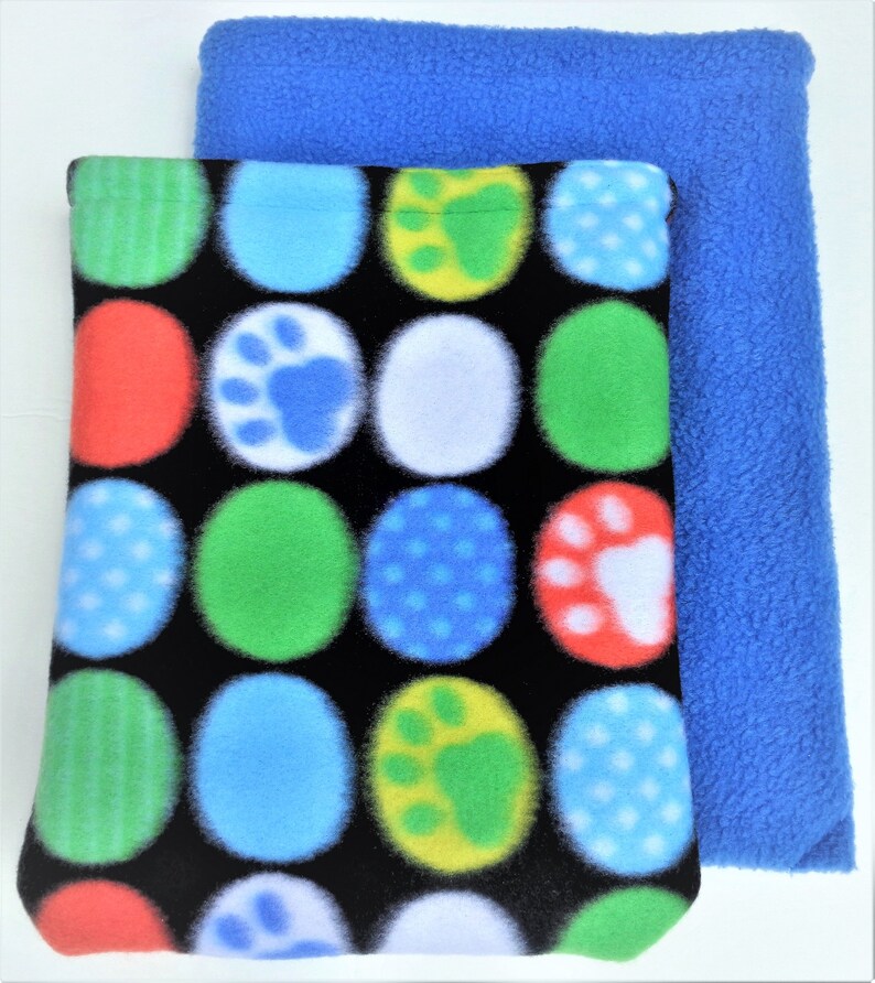 Paw Print Fleece Bed Guinea Pig Snuggle Sack