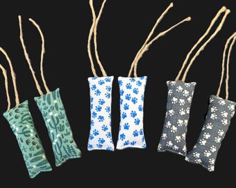 Catnip Toys Eco Friendly Set of 2, All Natural Organic Cotton