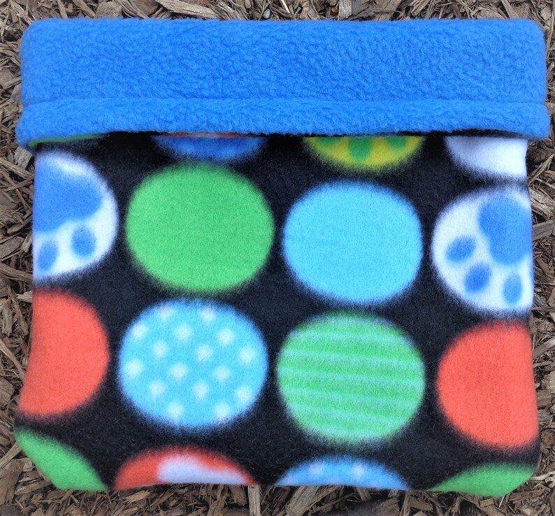 Paw Print Fleece Bed Guinea Pig Snuggle Sack