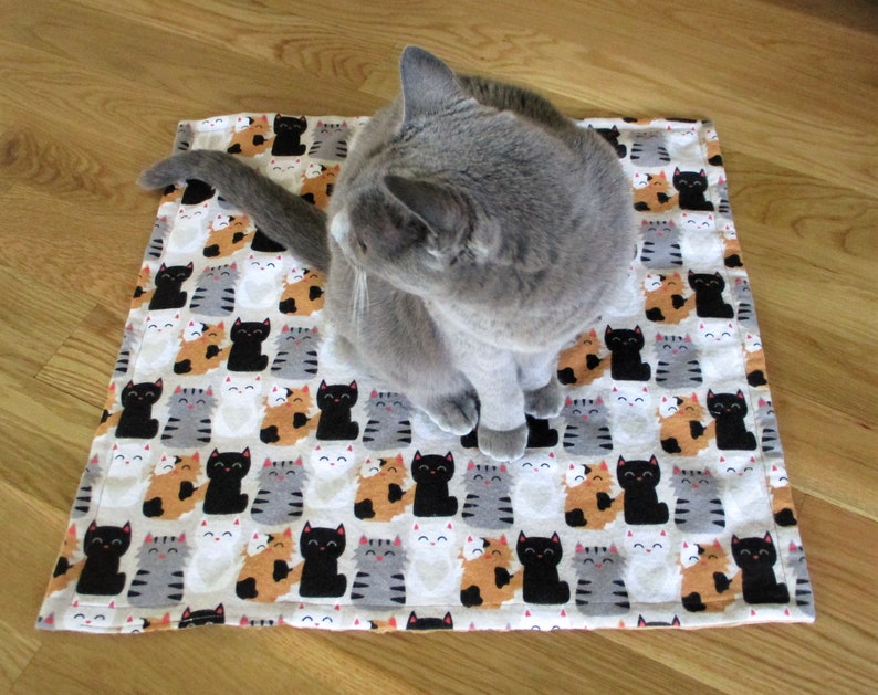 Catnip Cat Mat Blanket Neutral Colors Etsy