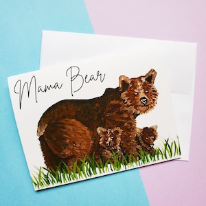 Mama Bear Card, Mama Bear Moederdagkaart, Moederdagkaart, Kaart voor moeder, Oma Moeders Dagkaart, Kaarten voor oma, Verwachte kaart