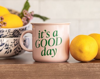 It's A Good Day Coffee Mug | Ceramic Campfire Coffee Mug | Inspirational and Motivational Coffee Mug Gift | Dishwasher Safe