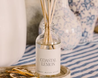 Coastal Lemon Reed Diffuser: Amalfi Scented Home Fragrance