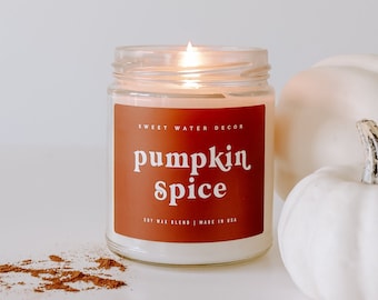 Pumpkin Spice Soy Candle | Pumpkin Soy Candle, Fall Candle, Essential Oil Infused Candles, Halloween Candle, Pumpkin Spice Season Jar Candle