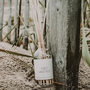 Salt and Sea Reed Diffuser: Ocean Scented Reed Diffuser Gift Set