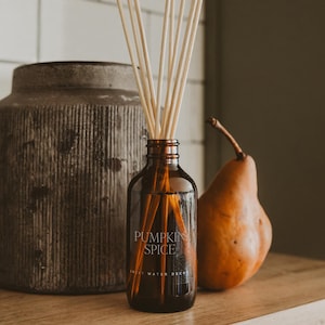 Pumpkin Spice Reed Diffuser - Pumpkin, Cloves, Cinnamon, Vanilla Fall Home Fragrance - Pumpkin Diffuser, Fall Decor for Home