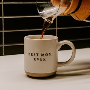 Best Mom Ever Coffee Mug Stoneware Coffee Mug for Mom Birthday, Baby Shower, Mother's Day Gift for Moms Dishwasher Safe Mug image 6