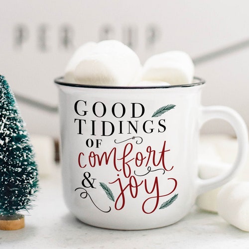 Comfort and Joy Rustic Campfire Coffee Mug Christmas Mug Etsy