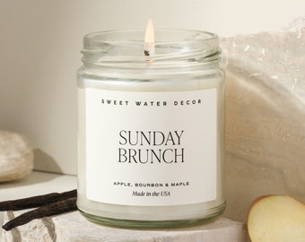 Sunday Brunch Soy Candle | Apple, Cinnamon, Bourbon, Maple, Vanilla Scented Candle | Fall Candle | Hot Apple Toddy | Autumn Candle