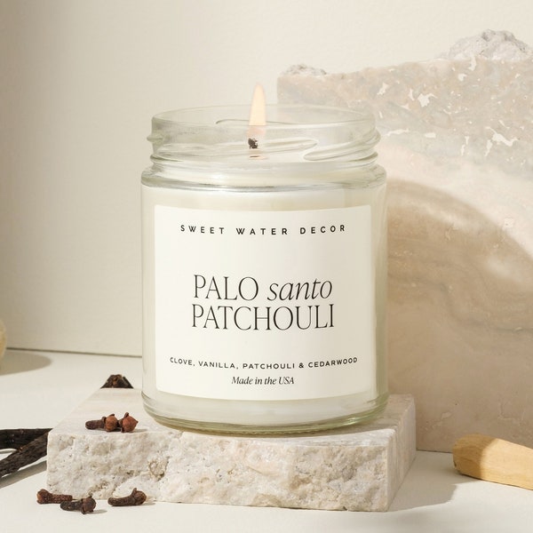 Palo Santo Patchouli Soy Candle | Palo Santo Candle | Patchouli Candle | Palo Santo and Patchouli Soy Candle | Soy Wax Candle | Non-Toxic