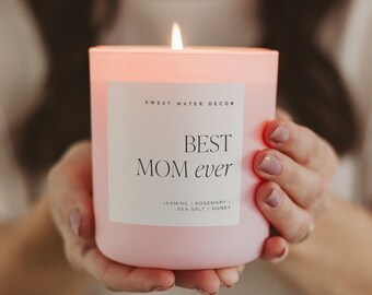 Best Mom Ever Candle: 15 oz Mom Candle Gift for Mother's Day