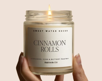 Cinnamon Rolls Soy Candle | Cinnamon Bun Scented Candles | Cinnamon Candle | Dessert Candles | Cinnamon Roll Candle | Christmas Soy Candles