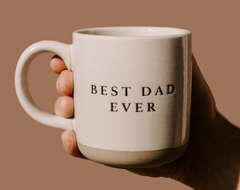 Best Dad Ever 14oz. Stoneware Coffee Mug | Father's Day Gifts for Dad, Dad Coffee Mug, Dishwasher Safe Coffee Mug for New Dads