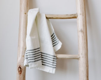 Horizontal Striped Tea Towel - Six Stripes | Kitchen Towel | Hand Towel | Dish Towel | Bathroom Towels | Farmhouse Decor | Housewarming Gift