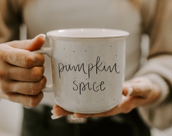 Pumpkin Spice Rustic Campfire Coffee Mug | Fall Mug | Autumn Mug | Pumpkin Spice Latte Mug | Fall Decor | PSL Mug | Fall Tea Cup | Farmhouse
