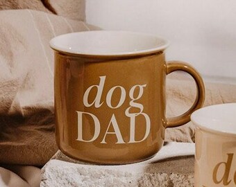 Dog Dad Coffee Mug | Ceramic Campfire Coffee Mug | Fun Gift for Dog Dads, Dog Lovers